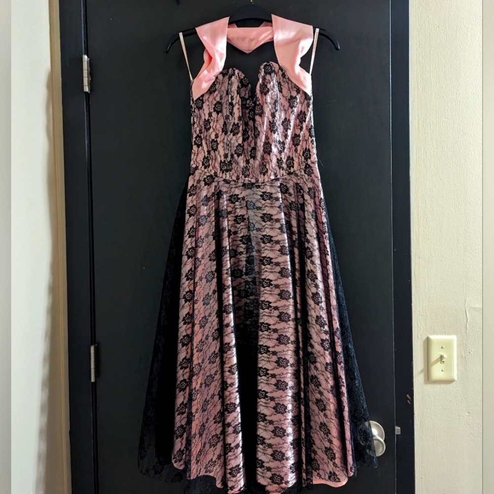 Vivian of Holloway Halterneck Lace Circle Dress